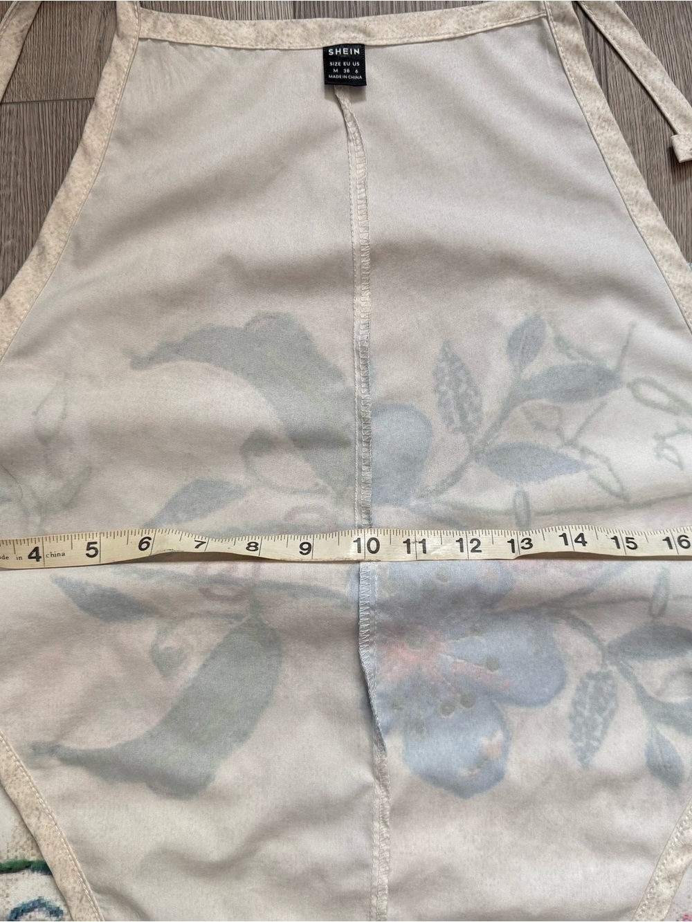 Women's Floral & Cat Print Tie-Strap Jumpsuit - Cream - Picture 6 of 9